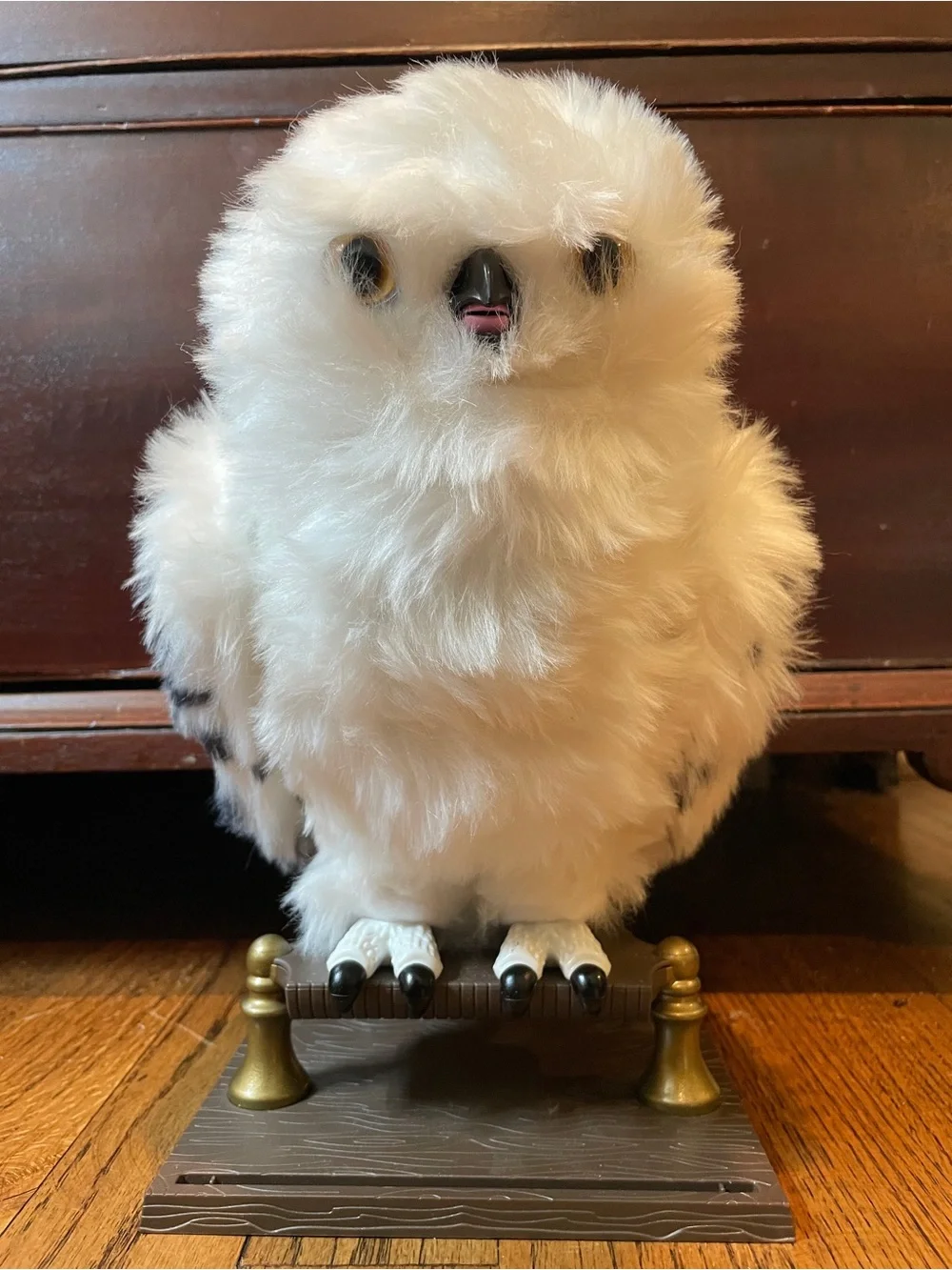 Harry Potter Enchanting Hedwig Interactive Owl Plush Sound Moves w/ Perch